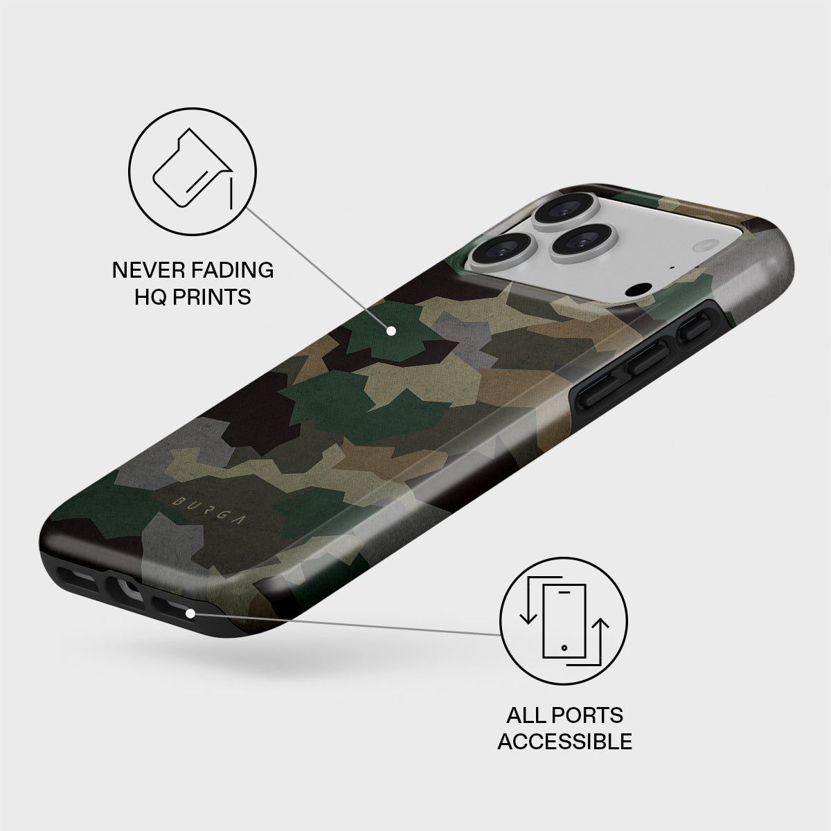 Tropical Green Camo - iPhone 17 Pro Max Case | BURGA