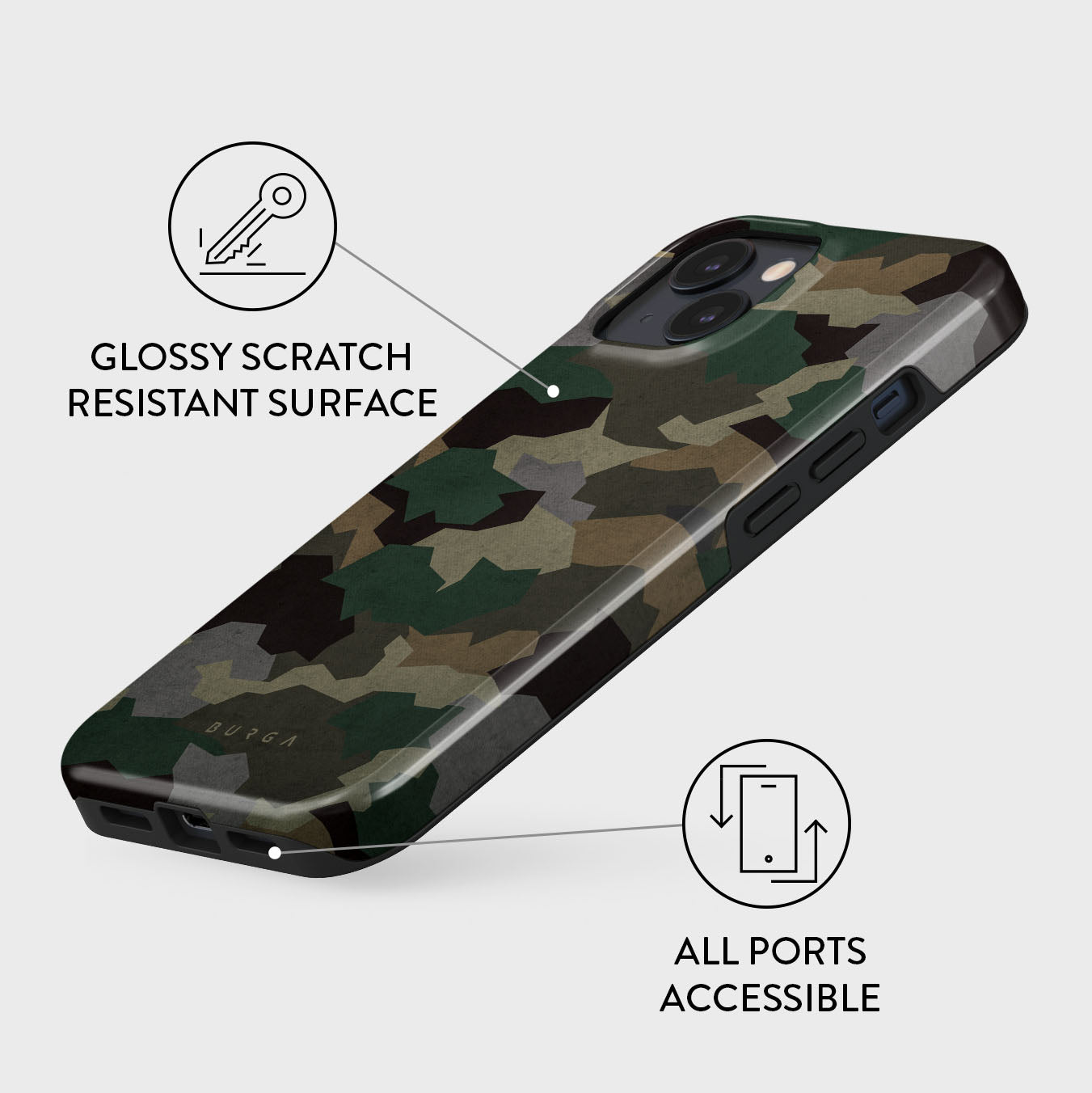 BURGA 花柄 iPhone15用ケース グリーン BURGA 花柄 iPhone15用ケース グリーン BURGA 花柄 iPhone15用
