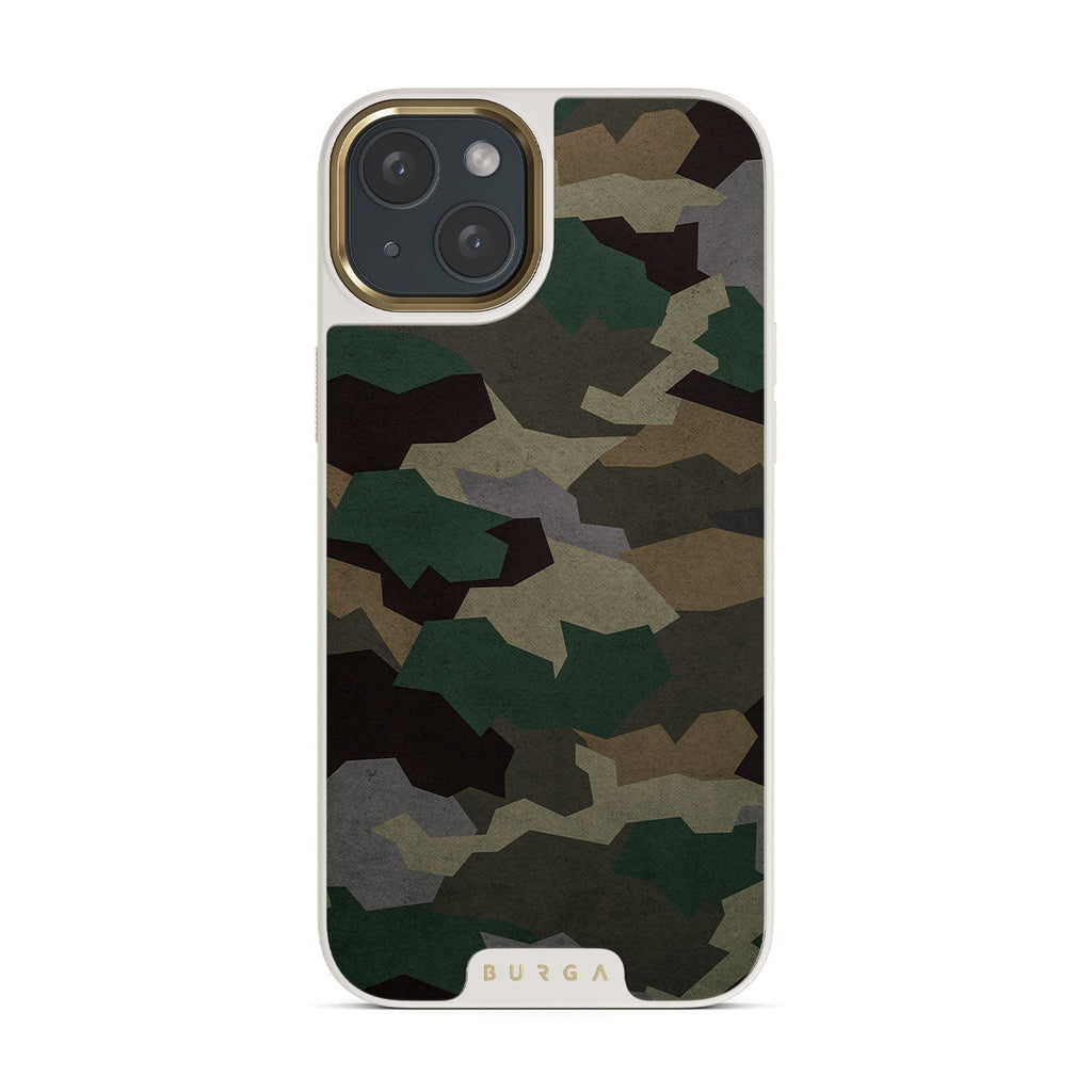 Tropical Green Camo - iPhone 15 Case, Tough (MagSafe)