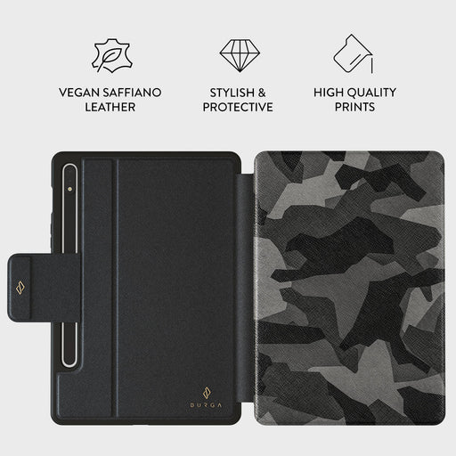 Night Black Camouflage - Samsung Galaxy Tab S9+ Case 2