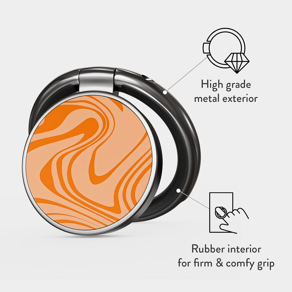 High Vibrations - Color Swirl Phone Ring Holder Finger Grip Stand | BURGA High Vibrations - Color Swirl Phone Ring Holder Finger Grip Stand | BURGA