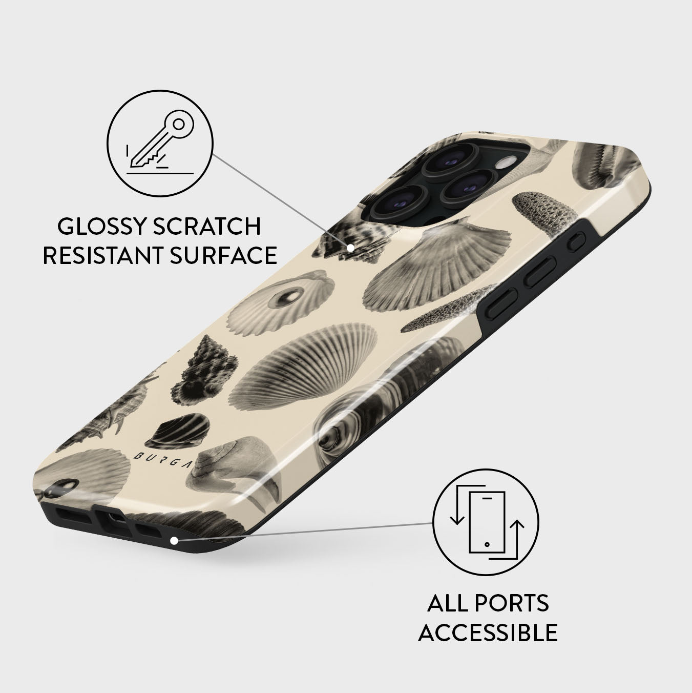 Shell Mosaic - iPhone 15 Pro Case | BURGA
