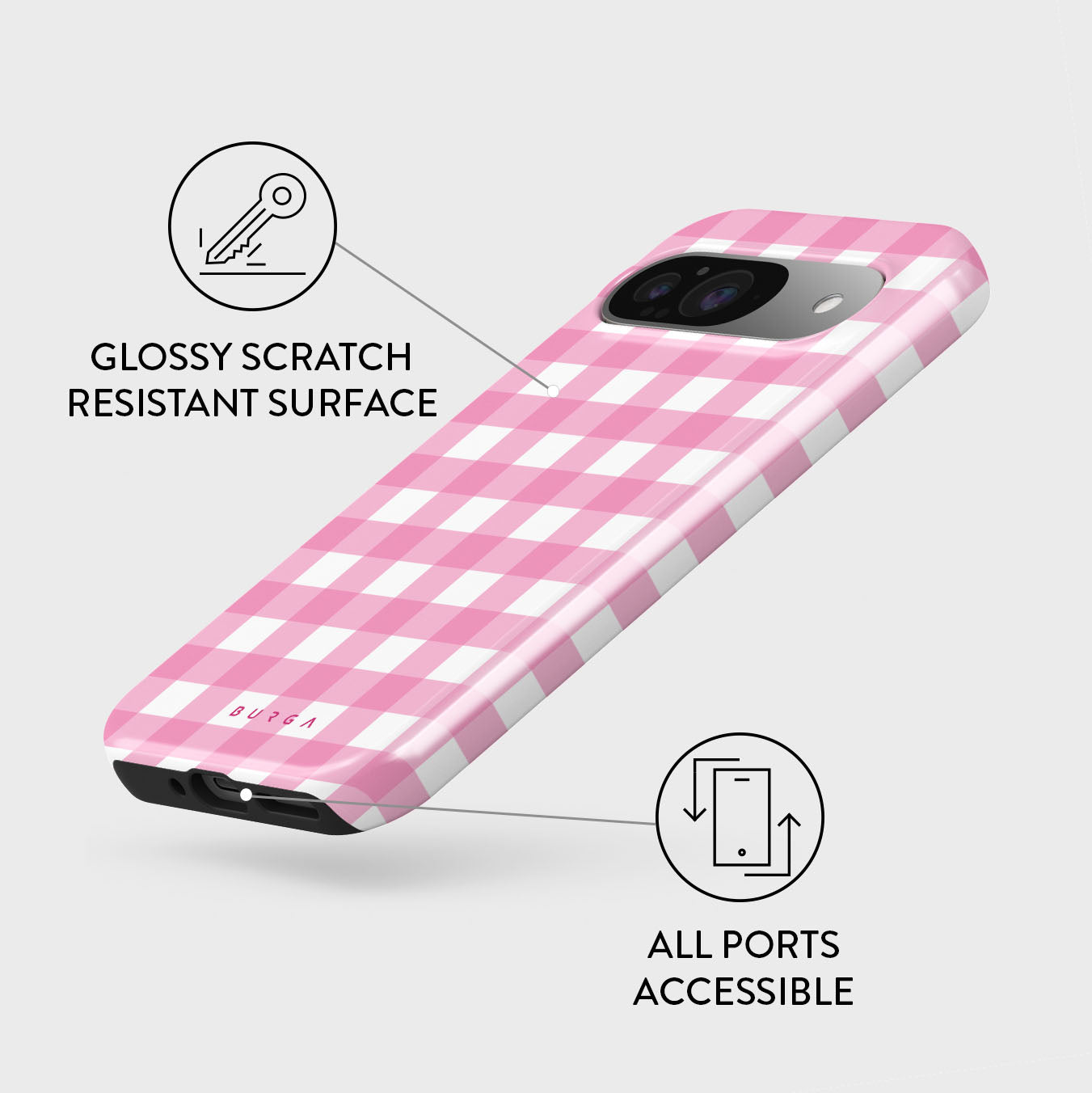 Think Pink - Google Pixel 9 Case | BURGA