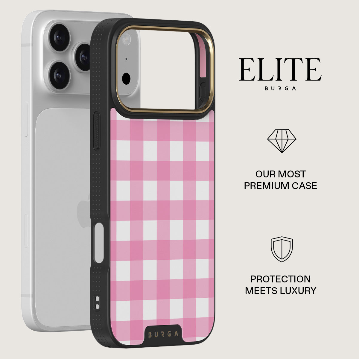 【新品】BURGA マーブルデザイン ハードケース　ピンク　iPhone17 Golden Coral - Pink iPhone 17 Pro Max Case | BURGA