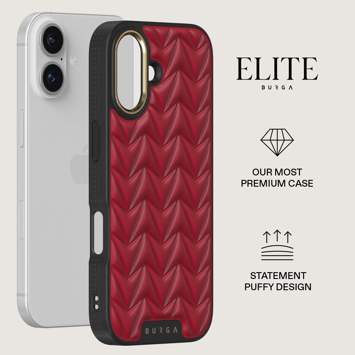 BURGA ハートデザイン iPhone 17 ケース Cold Heart - iPhone 17 Pro Max Case | BURGA