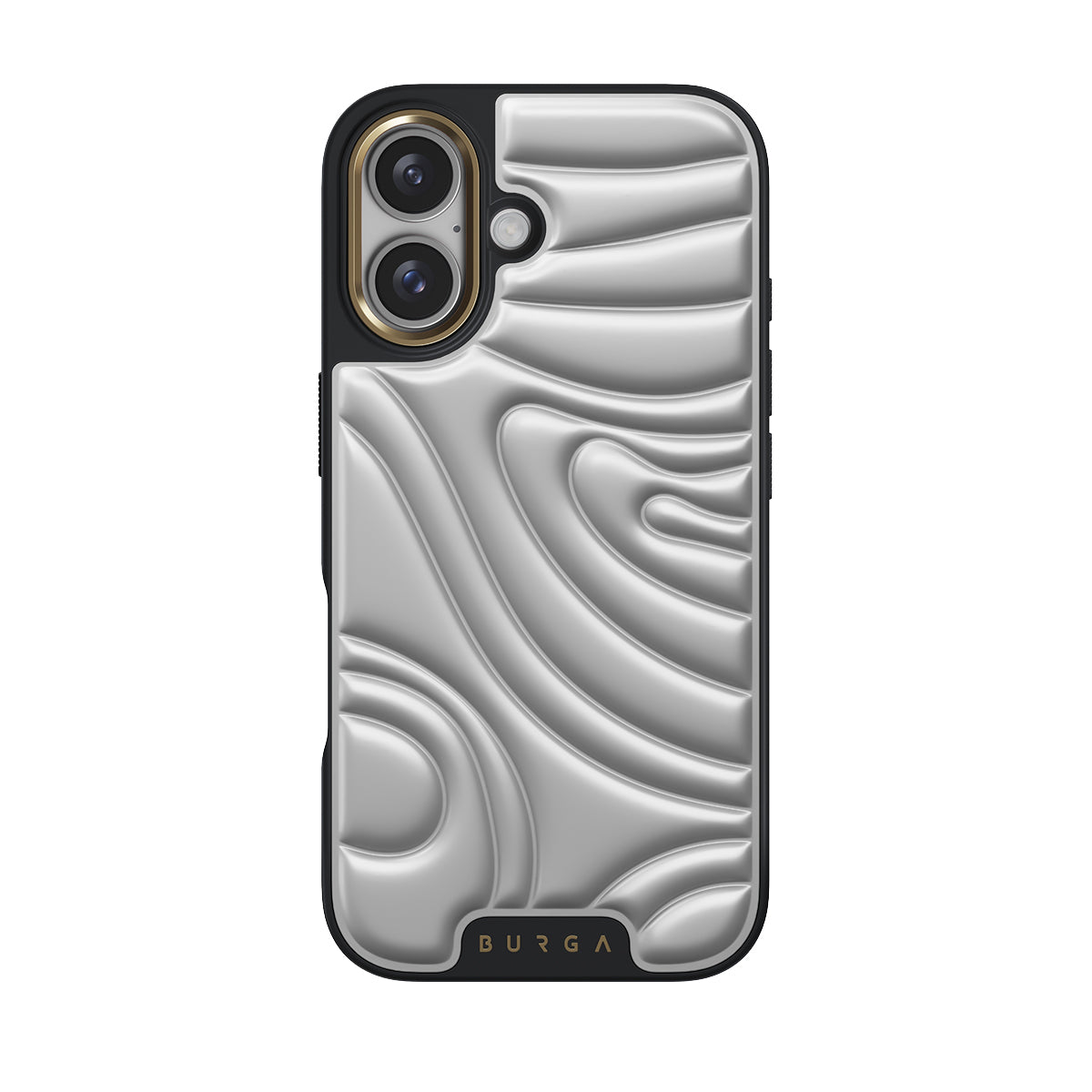 Chrome - iPhone 16 Case, Elite Puffy Dark / Gunmetal Chrome - iPhone 16 Case, Elite Puffy Dark / Gunmetal