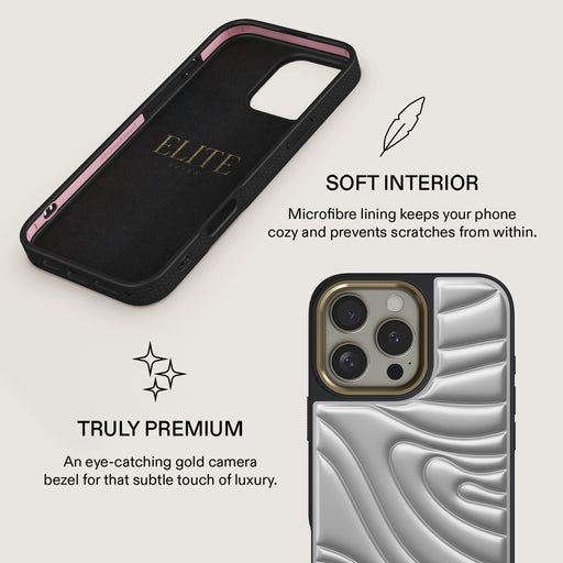 Chrome - iPhone 16 Pro Max Case, Elite Puffy Dark / Gold | Burga