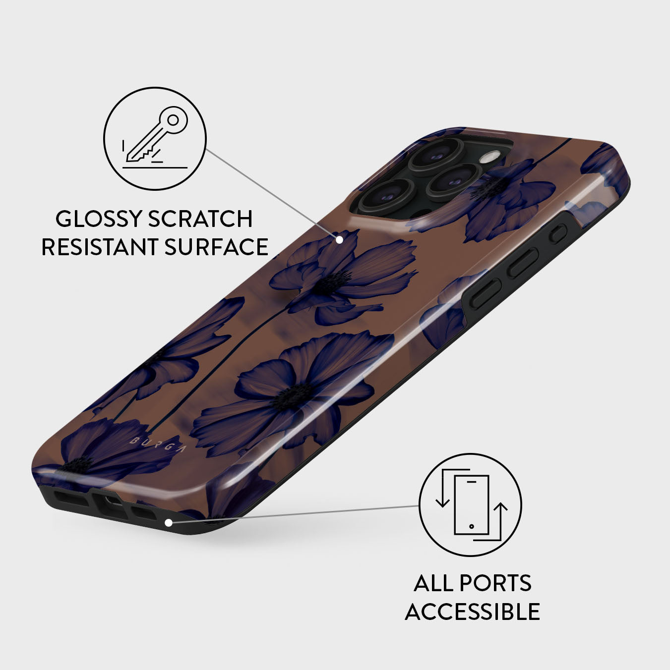 BURGA Velvet Night iPhone15ケース
Eliteゴールド Velvet Night - iPhone 15 Case | BURGA
