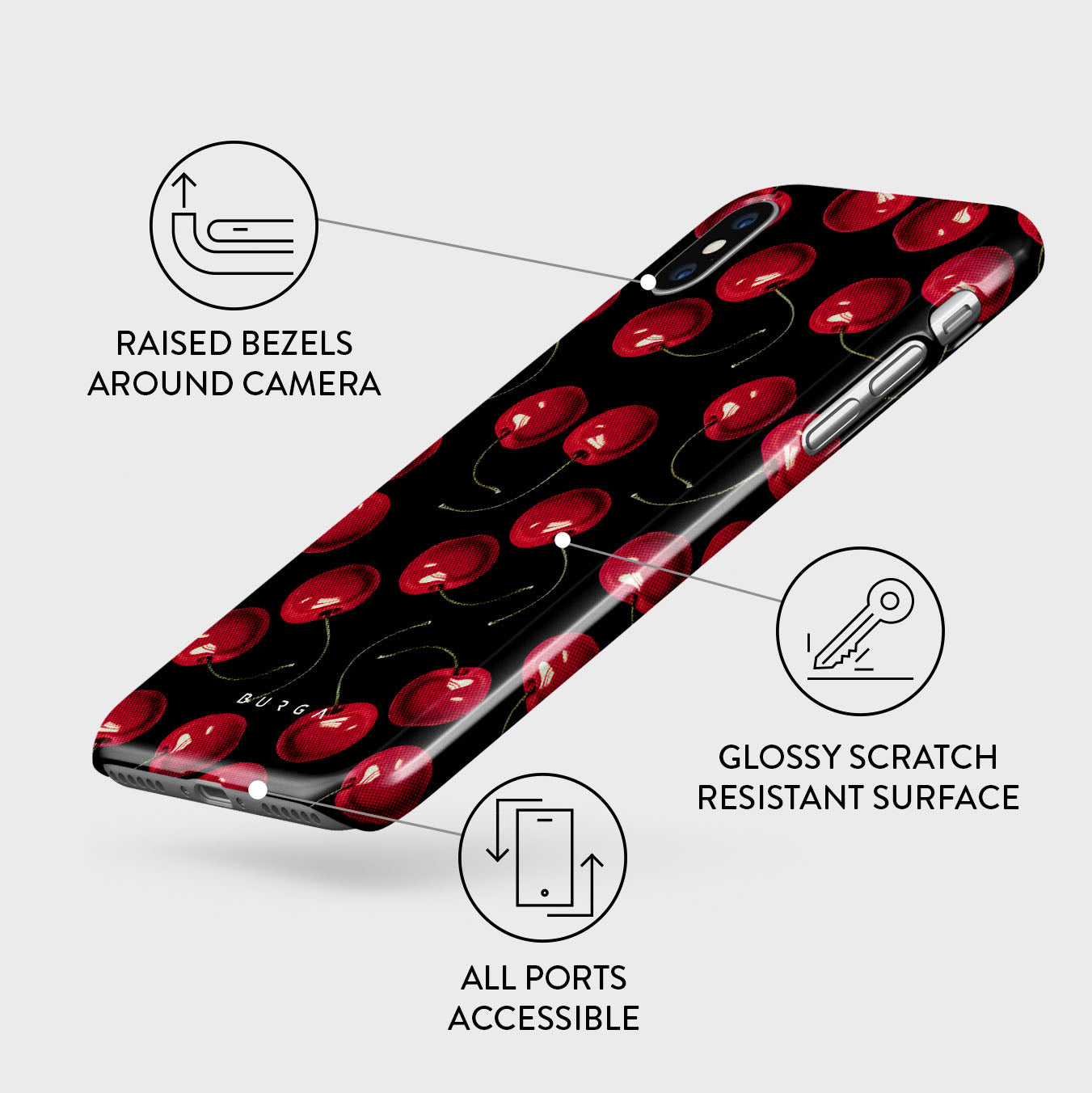 Cherrybomb - iPhone XS Max Case | BURGA
