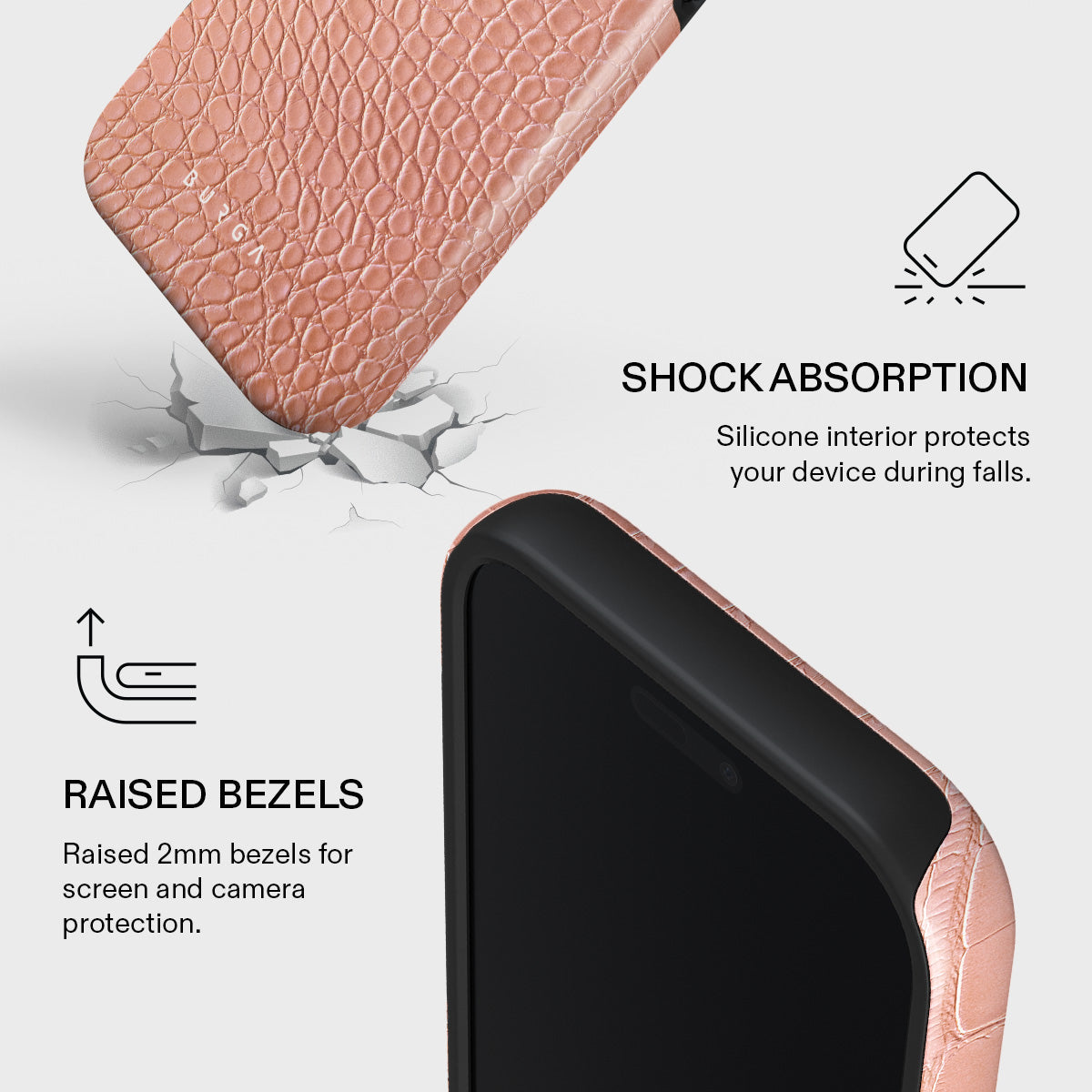 Pink Croco - iPhone 17 Pro Case | BURGA