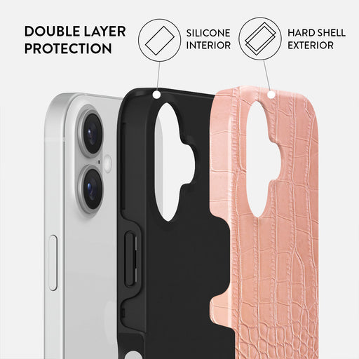 Pink Croco - iPhone 16 Case 2