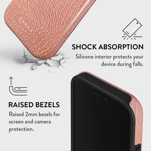 Pink Croco - iPhone 16 Case 4