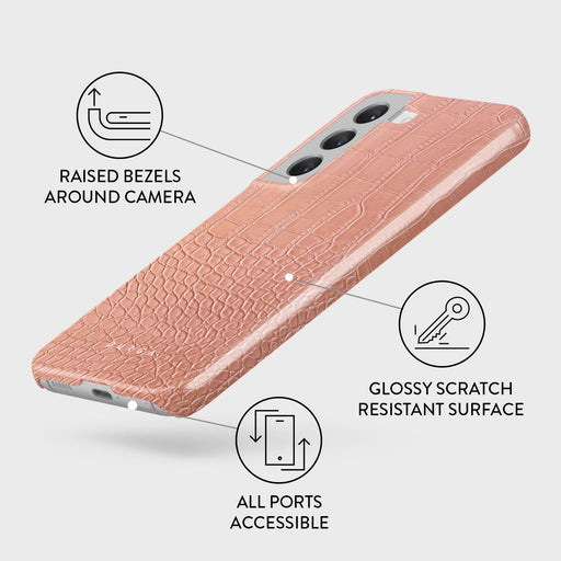 Pink Croco - Samsung Galaxy S22 Plus Case 3