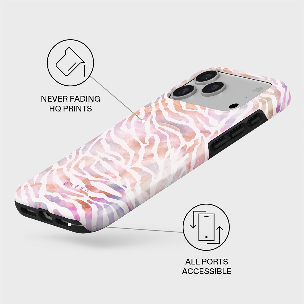 Sultry July - Zebra iPhone 17 Pro Max Case | BURGA