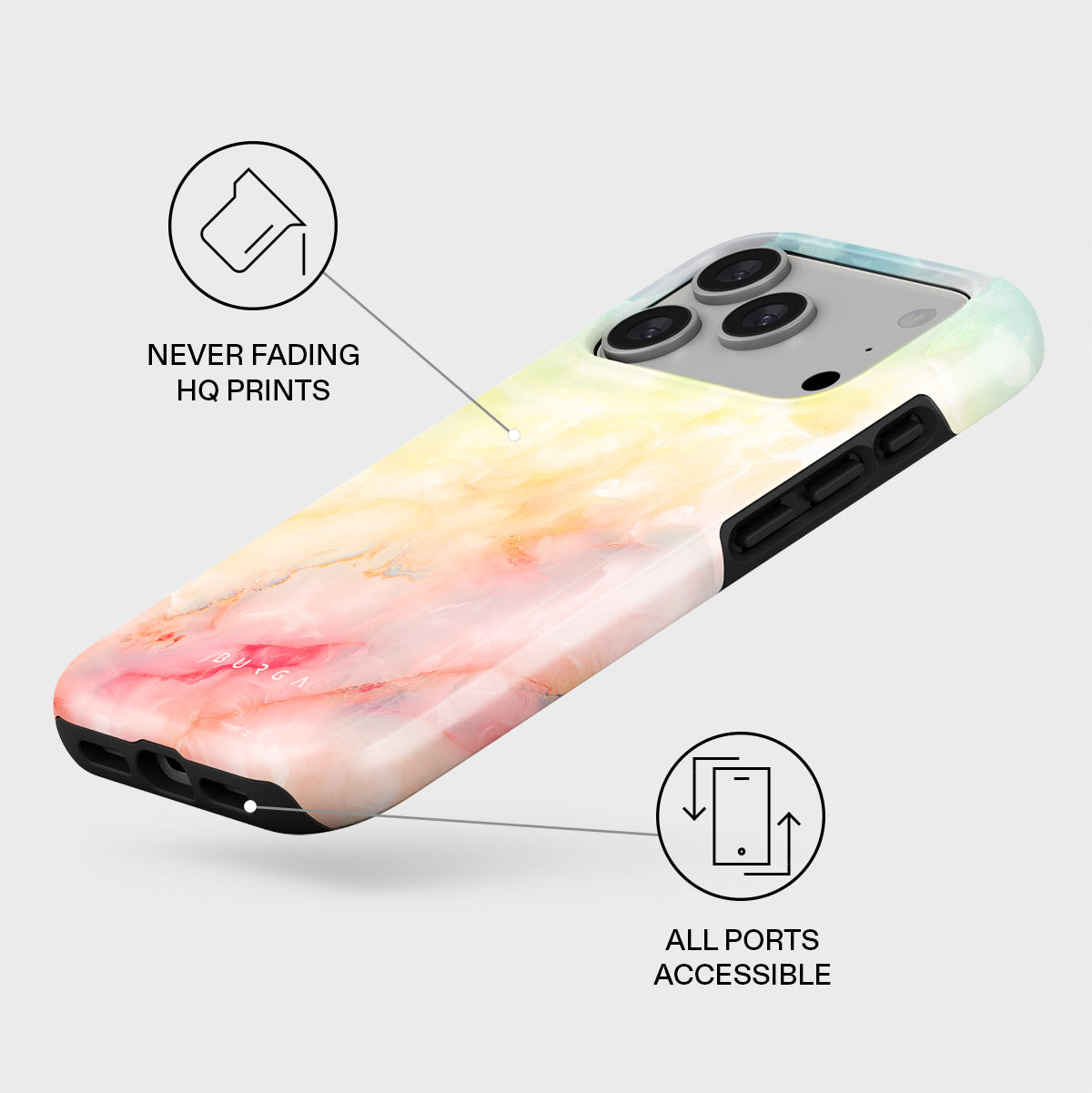 New Flame - Rainbow iPhone 17 Pro Case | BURGA