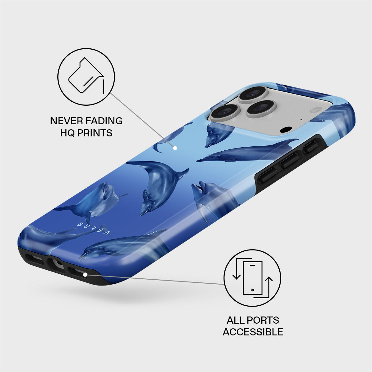 BURGA 魚イラスト iPhone17ケース Sobremesa - iPhone 17 Pro Max Case | BURGA