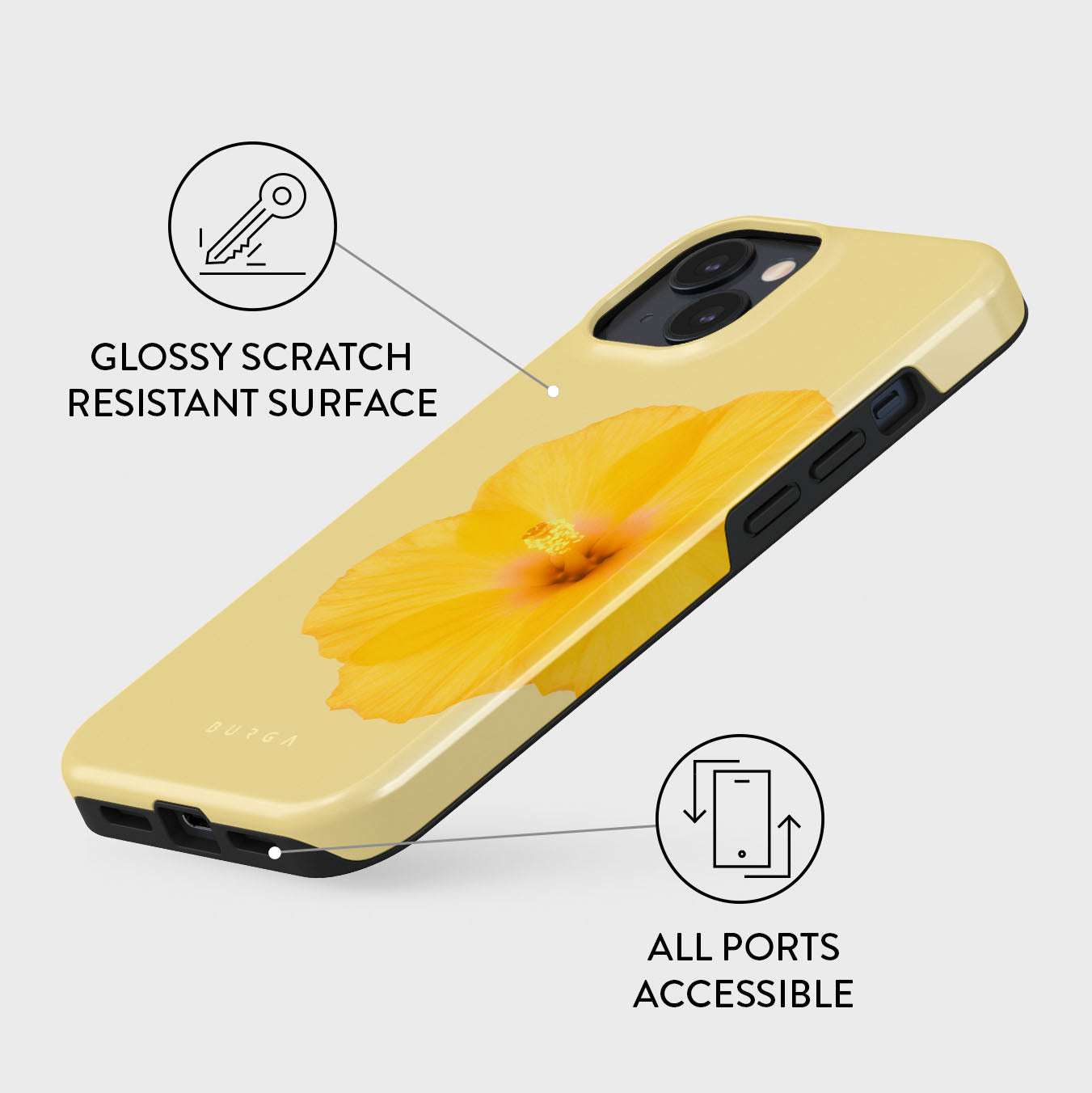 キューケース　バラブシュカ Hibiscus - iPhone 13 Case | BURGA