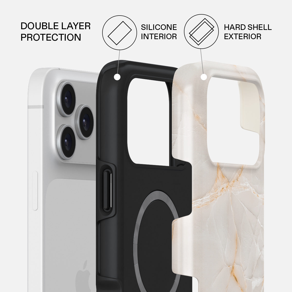 Vanilla Sand - Marble iPhone 17 Pro Max Case | BURGA