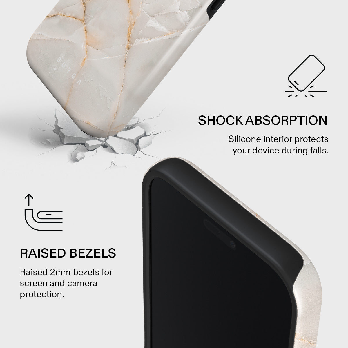 Vanilla Sand - Marble iPhone 17 Pro Max Case | BURGA