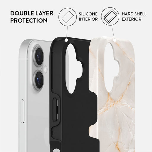 Vanilla Sand - Marble iPhone 16 Plus Case 2