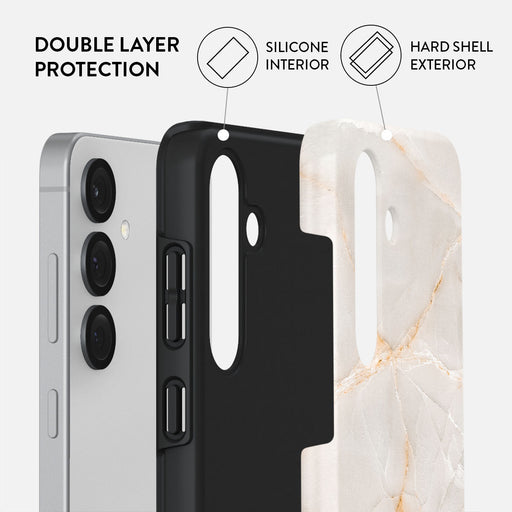 Vanilla Sand - Marble Samsung Galaxy S25 Case 2