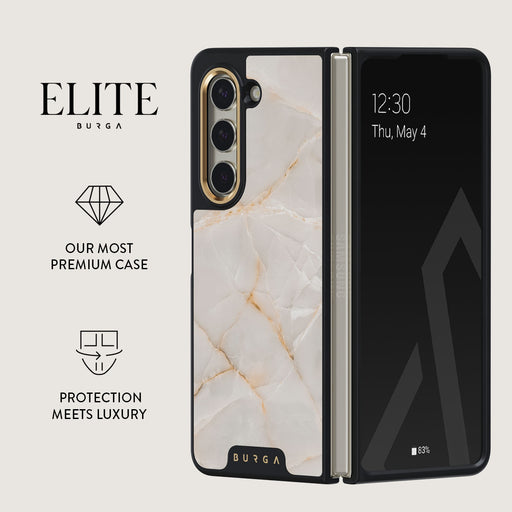 Vanilla Sand - Marble Samsung Galaxy Z Fold 5 Case 2