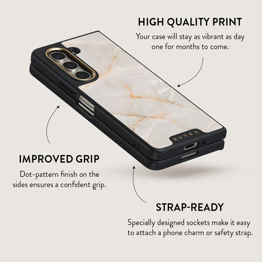 Vanilla Sand - Marble Samsung Galaxy Z Fold 5 Case 5