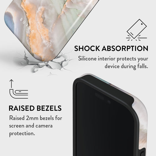 Pastel Hues - Colorful Marble iPhone 16 Pro Max Case 4