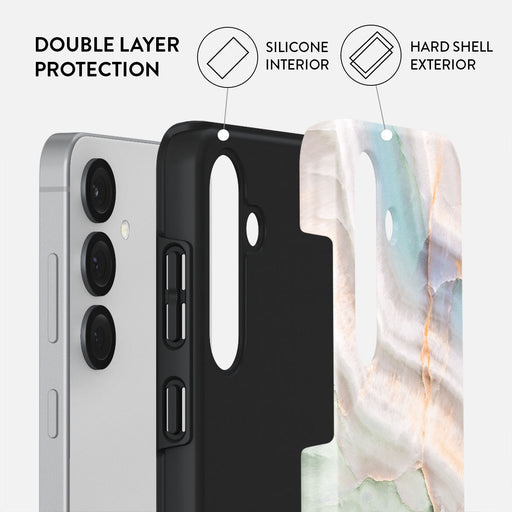 Pastel Hues - Colorful Marble Samsung Galaxy S25 Plus Case 2