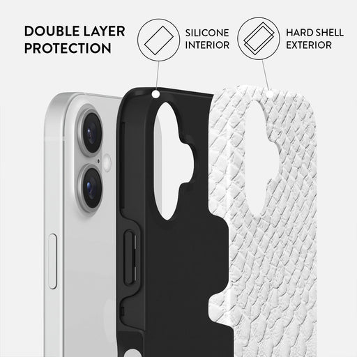 Glacial Desert - White Snakeskin iPhone 16 Plus Case 2