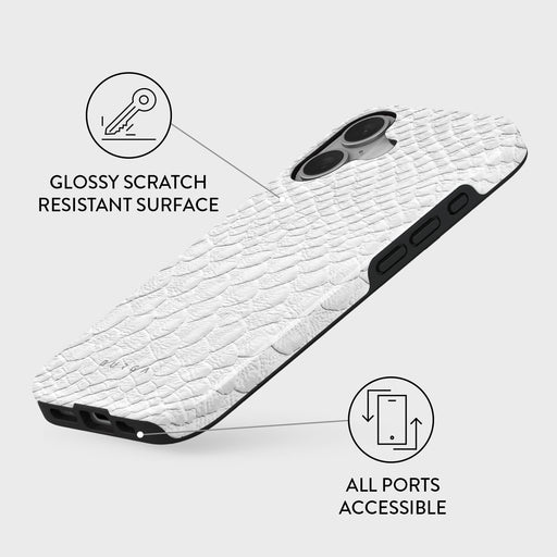 Glacial Desert - White Snakeskin iPhone 16 Plus Case 3