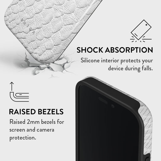 Glacial Desert - White Snakeskin iPhone 16 Plus Case 4