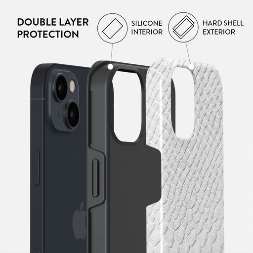 Glacial Desert - White Snakeskin iPhone 15 Case