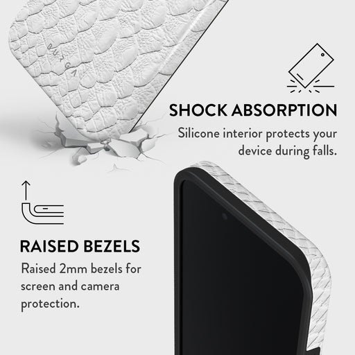 Glacial Desert - White Snakeskin iPhone 16e Case 4