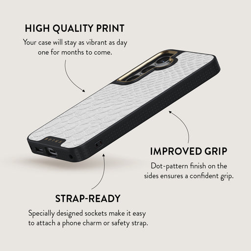 Glacial Desert - White Snakeskin Samsung Galaxy S24 Case 15