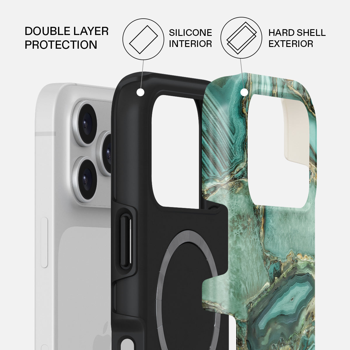 Ubud Jungle - Turquoise iPhone 17 Pro Case | BURGA