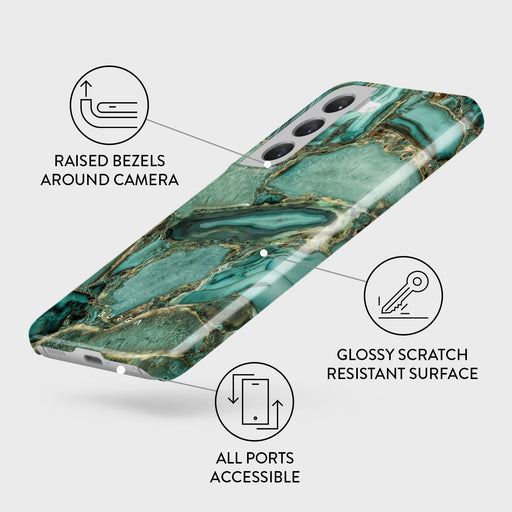 Ubud Jungle - Turquoise Samsung Galaxy S22 Plus Case 3