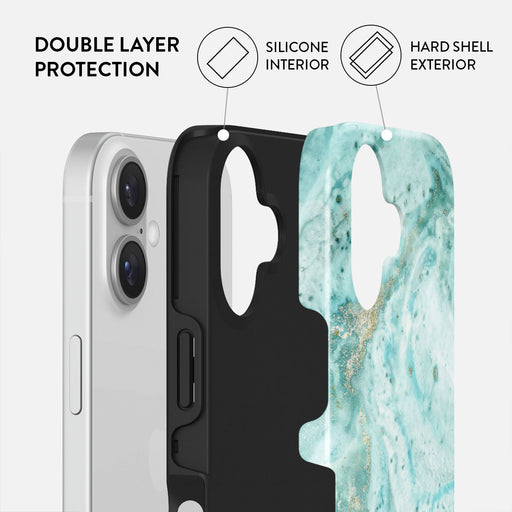 Uluwatu Waves - Teal iPhone 16 Plus Case 2