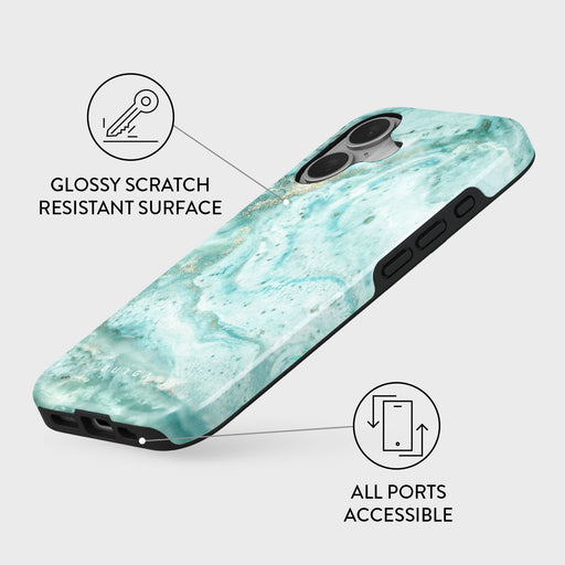 Uluwatu Waves - Teal iPhone 16 Plus Case 3