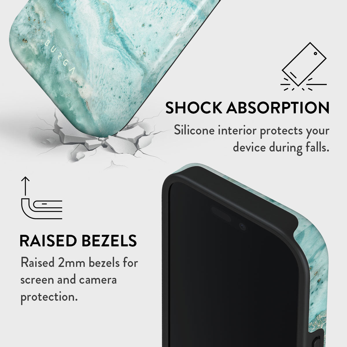 Uluwatu Waves - Teal iPhone 16 Pro Case | BURGA