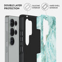 Uluwatu Waves - Teal Samsung Galaxy S25 Ultra Case 2