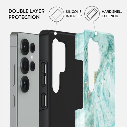 Uluwatu Waves - Teal Samsung Galaxy S25 Ultra Case 2