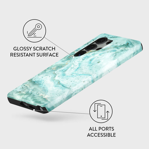 Uluwatu Waves - Teal Samsung Galaxy S25 Ultra Case 3