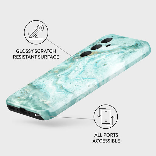 Uluwatu Waves - Teal Samsung Galaxy A35 Case 3
