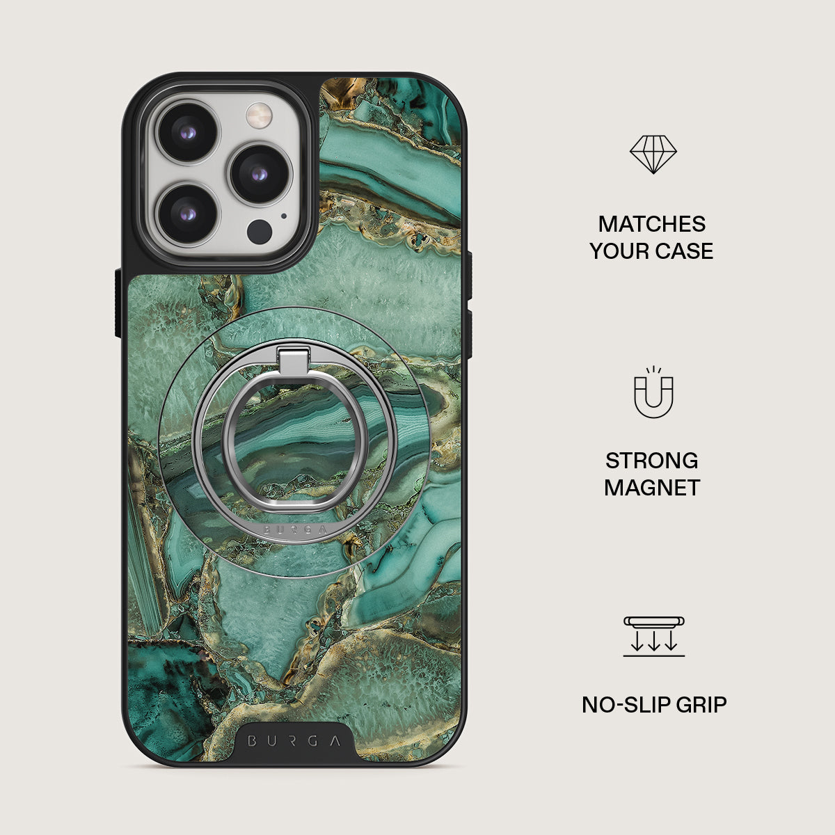 Ubud Jungle - Turquoise Magnetic Ring Holder | BURGA
