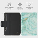 Uluwatu Waves - Teal Samsung Galaxy Tab S9 FE Case 2