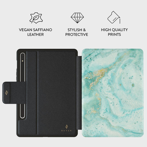 Uluwatu Waves - Teal Samsung Galaxy Tab S9 FE Case 2