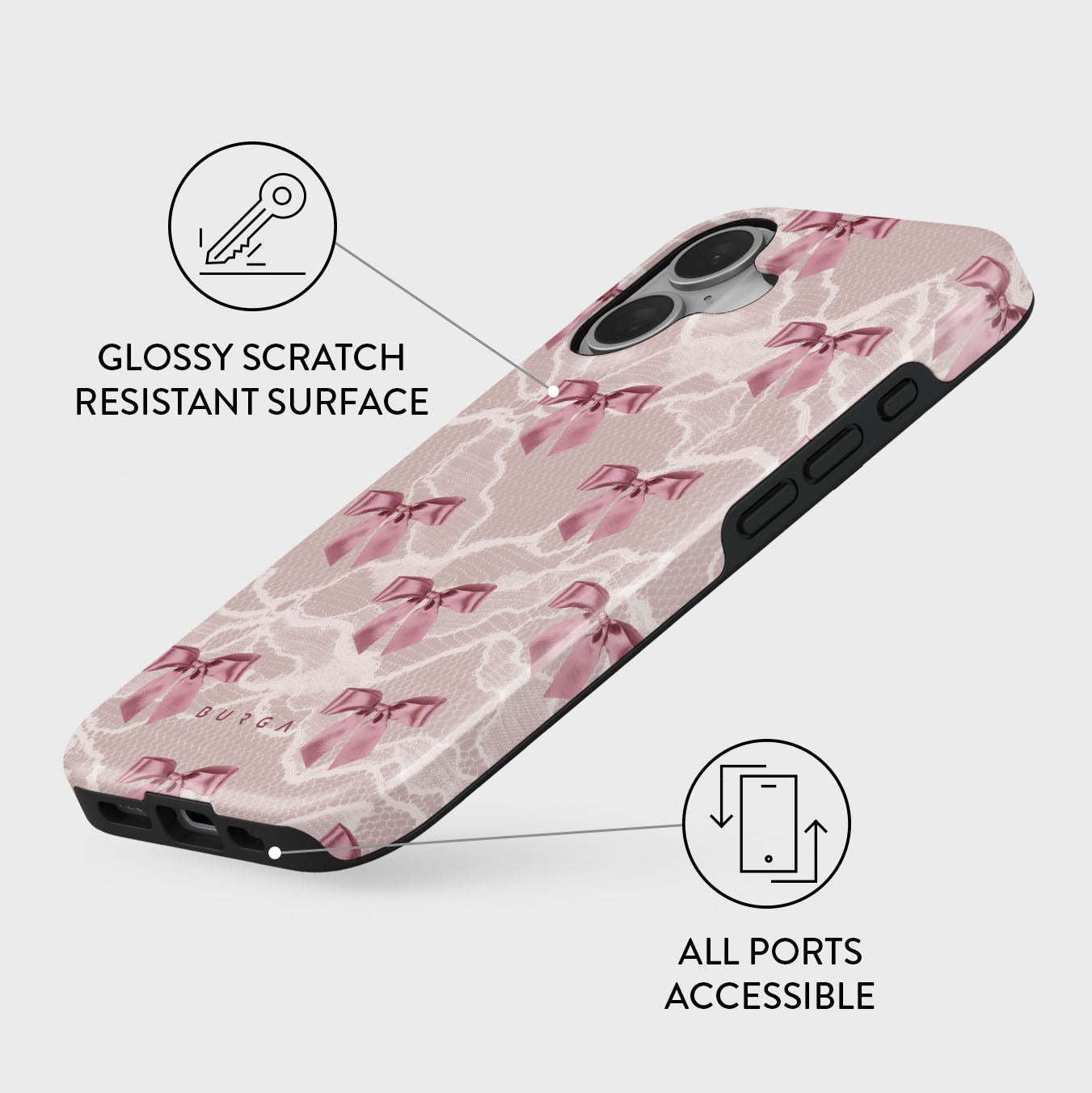iPhoneアクセサリー urbansophistication iPhone 16 Ballerina The Puffer Case® - Ballerina | Urban Sophistication