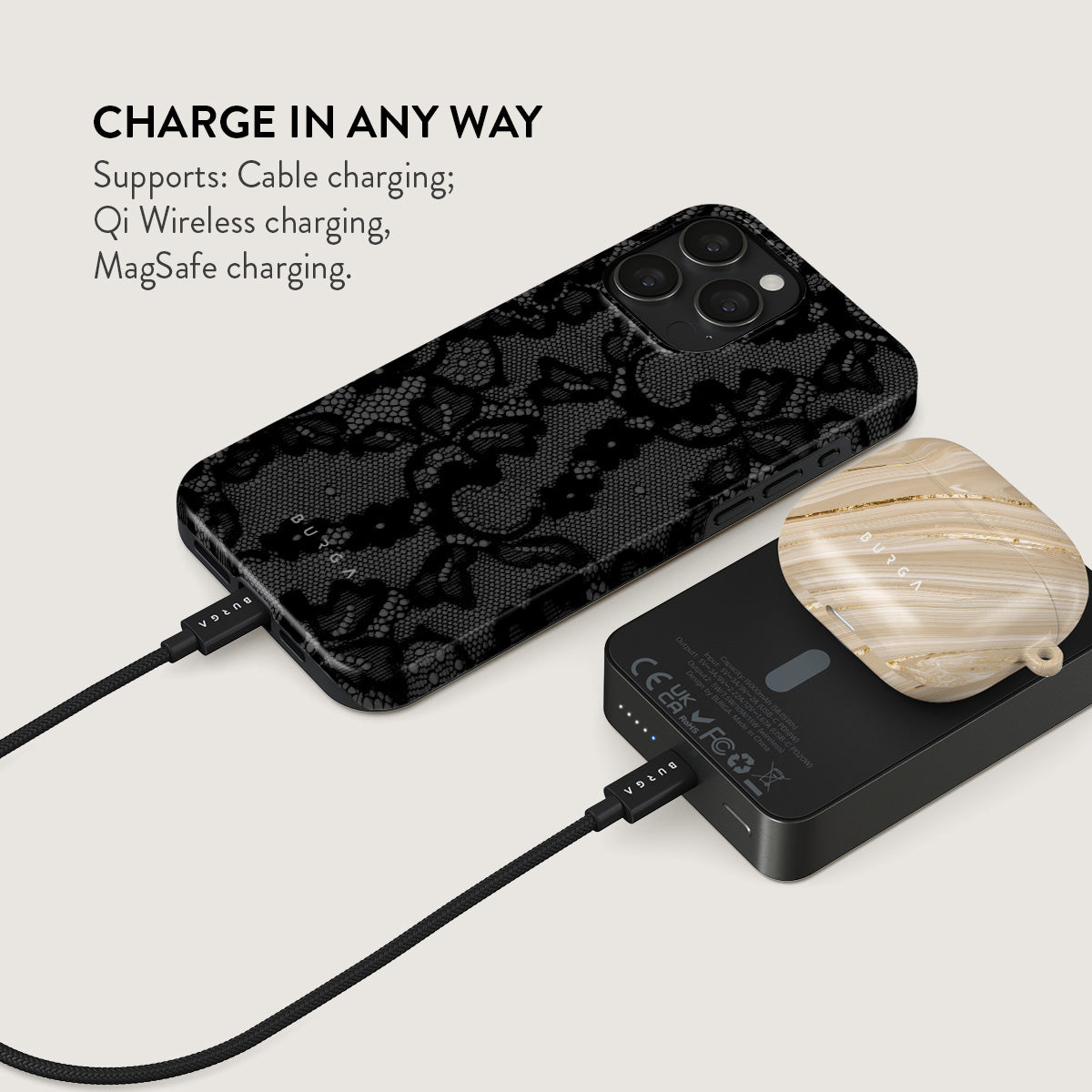 スマホアクセサリー KYNE Magnetic Wirelees Charger Black ZEROLEMON_Magnetic_Wireless_Ch
