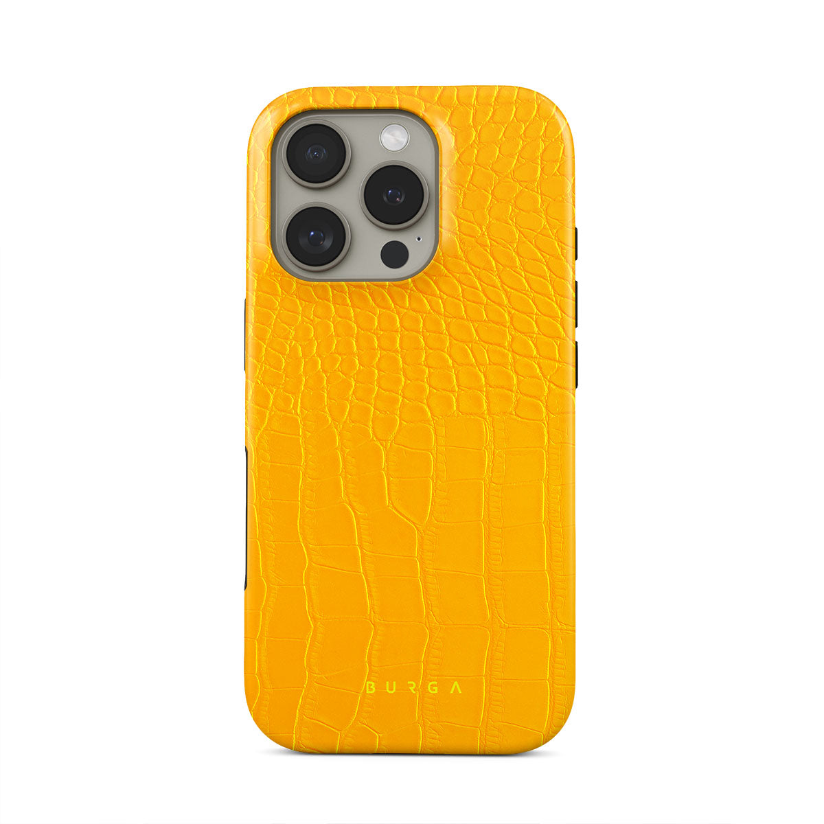 Canary Yellow - Snake Skin iPhone 16 Pro Max Case | BURGA
